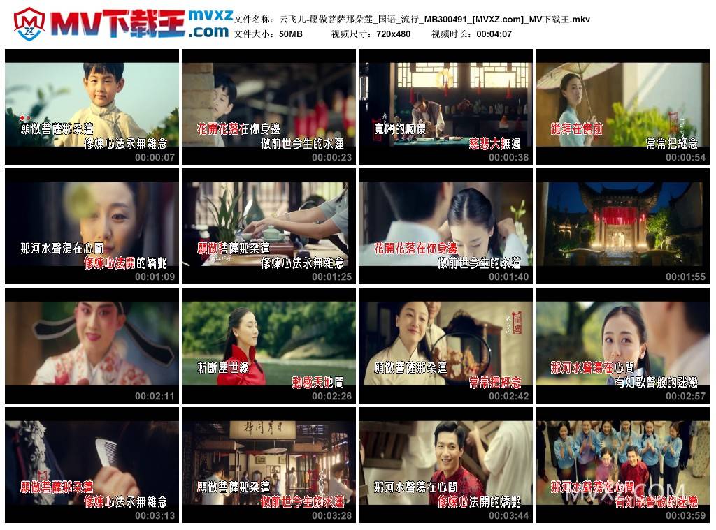 云飞儿-愿做菩萨那朵莲_国语_流行_MB300491